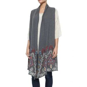 Johnny Was Embroidered Tisha Drape Vest